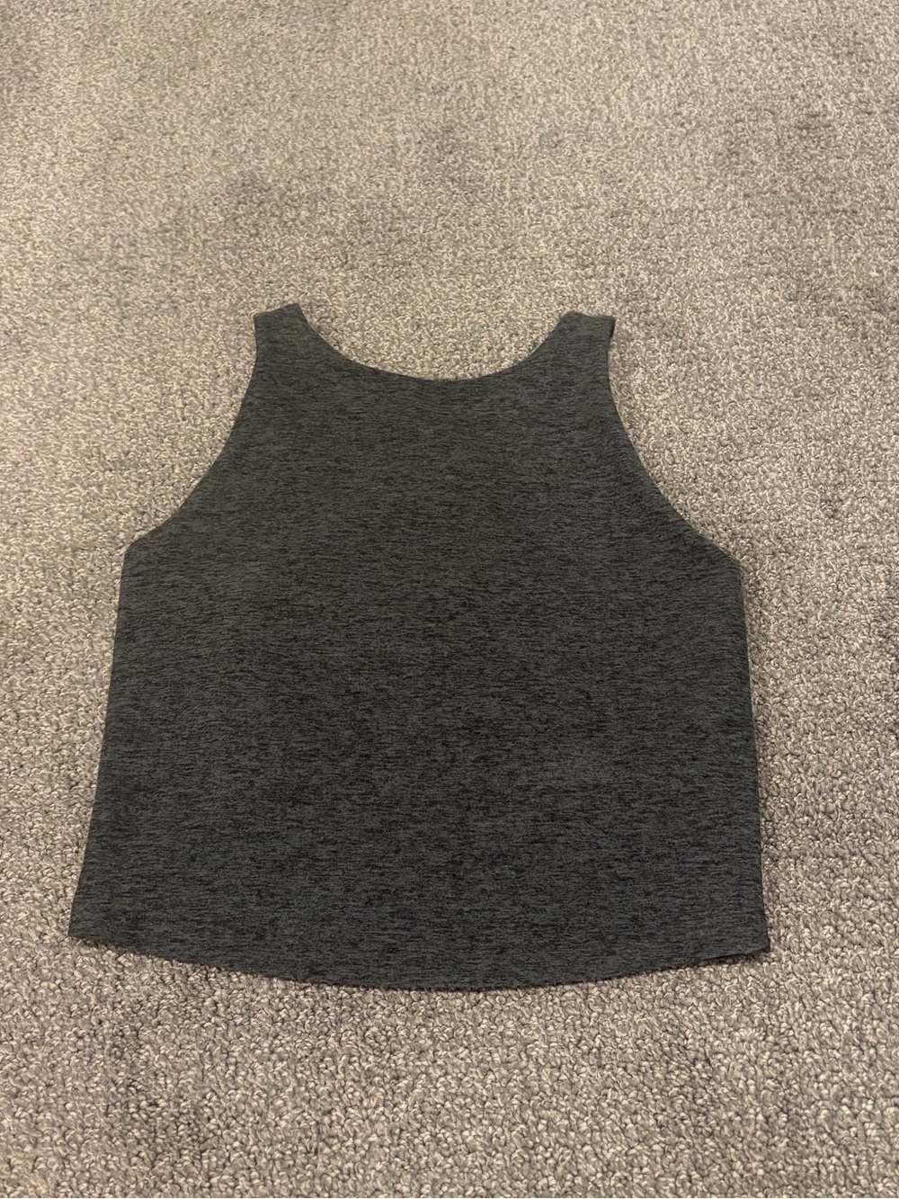 beyond yoga gray heather top size xs